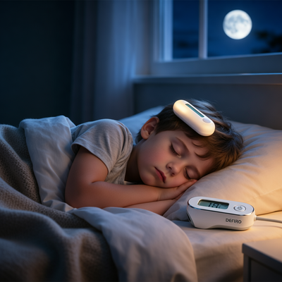 Adio Nopți Albe! Cum Măsori Febra la Copii Rapid și Fără Să-i Trezești cu Termometrul Smart DEFIRO